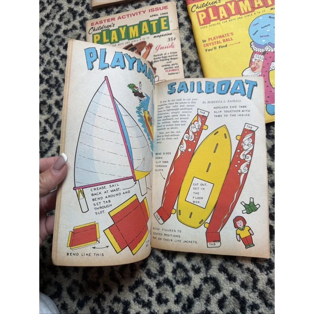 VTG Lot of 8 Children's Playmate Magazines 1965 (no Nov,Dec) Puzzles Great Pics
